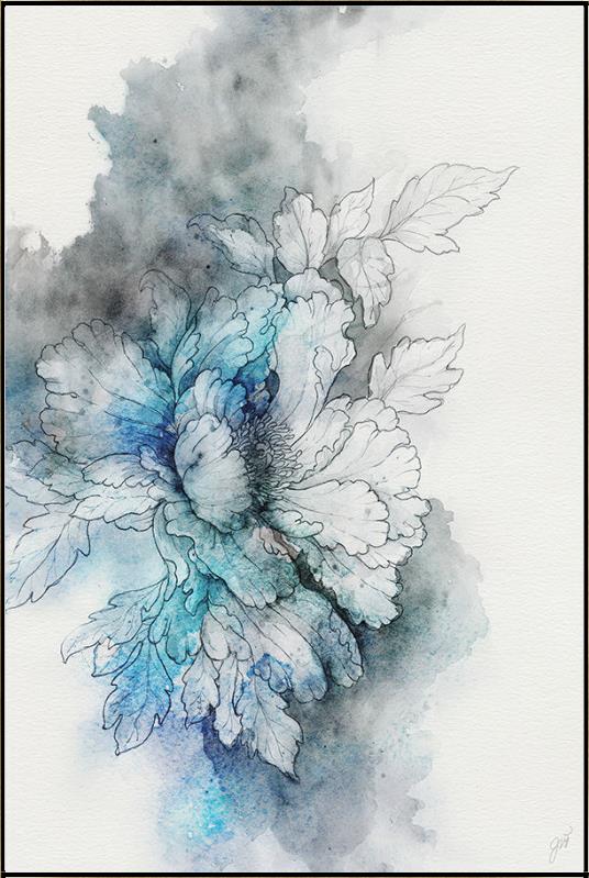 Peony Haze Blue II