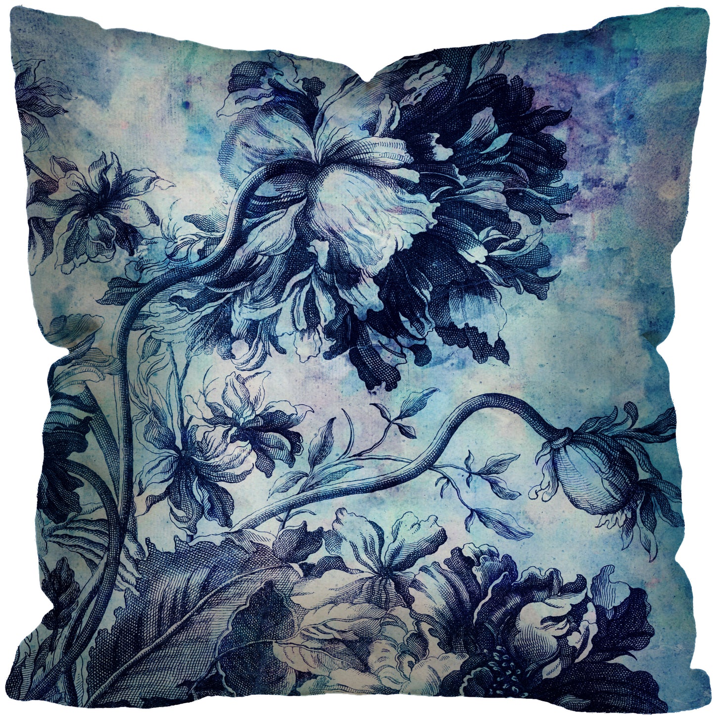 BOHEMIAN BLOSSOMS I OUTDOOR ~ BLUE