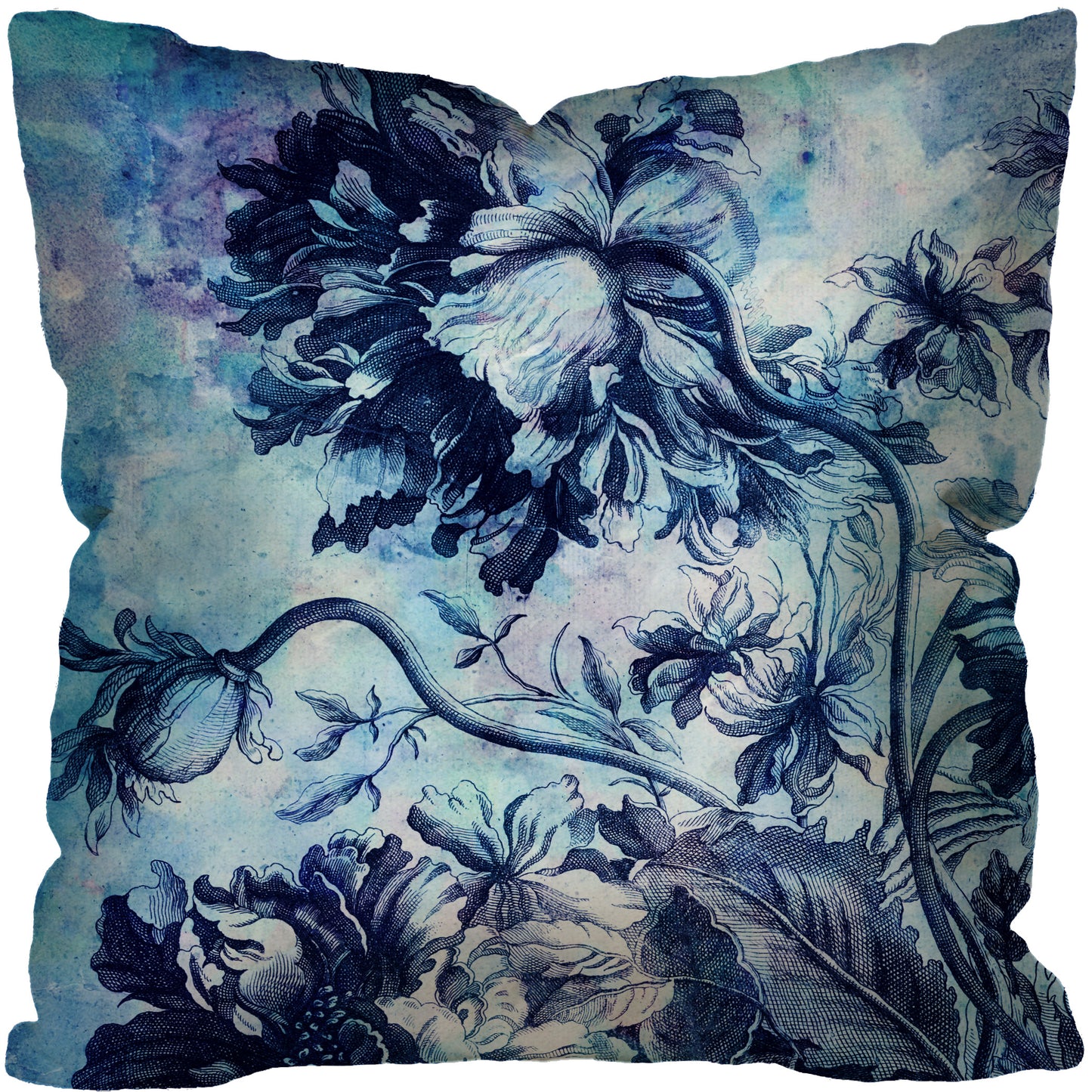 BOHEMIAN BLOSSOMS I OUTDOOR ~ BLUE